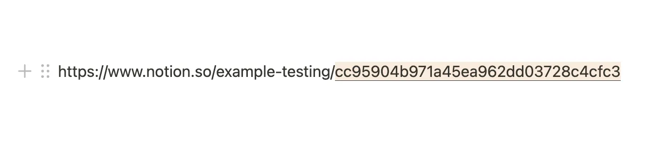 The page ID is highlighted.